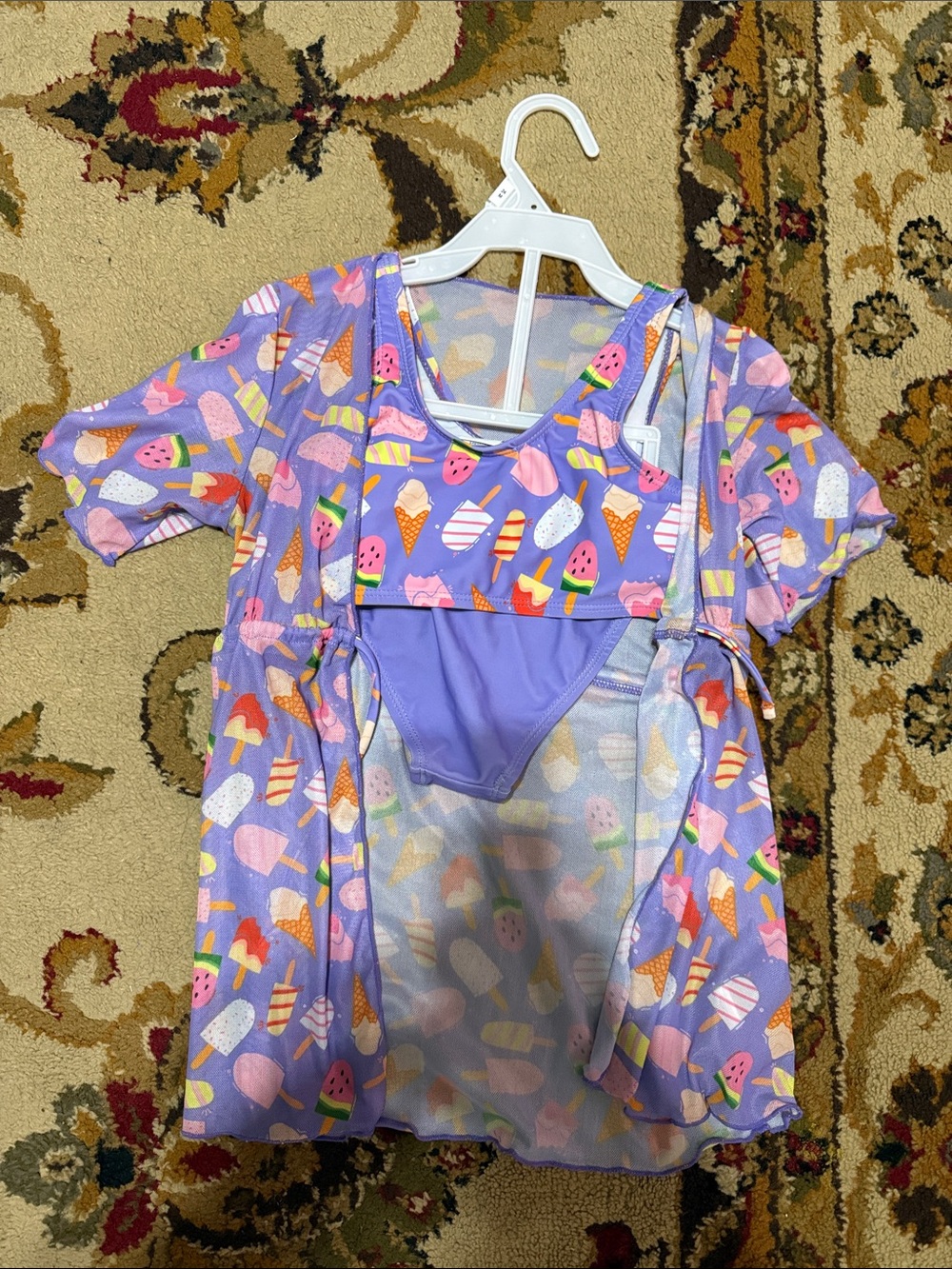 Lilac Ice Cream & Popsicle Swim Cover-Up Set